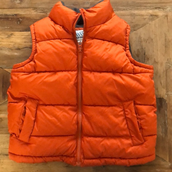 Old Navy Puffy Orange Vest Xs 